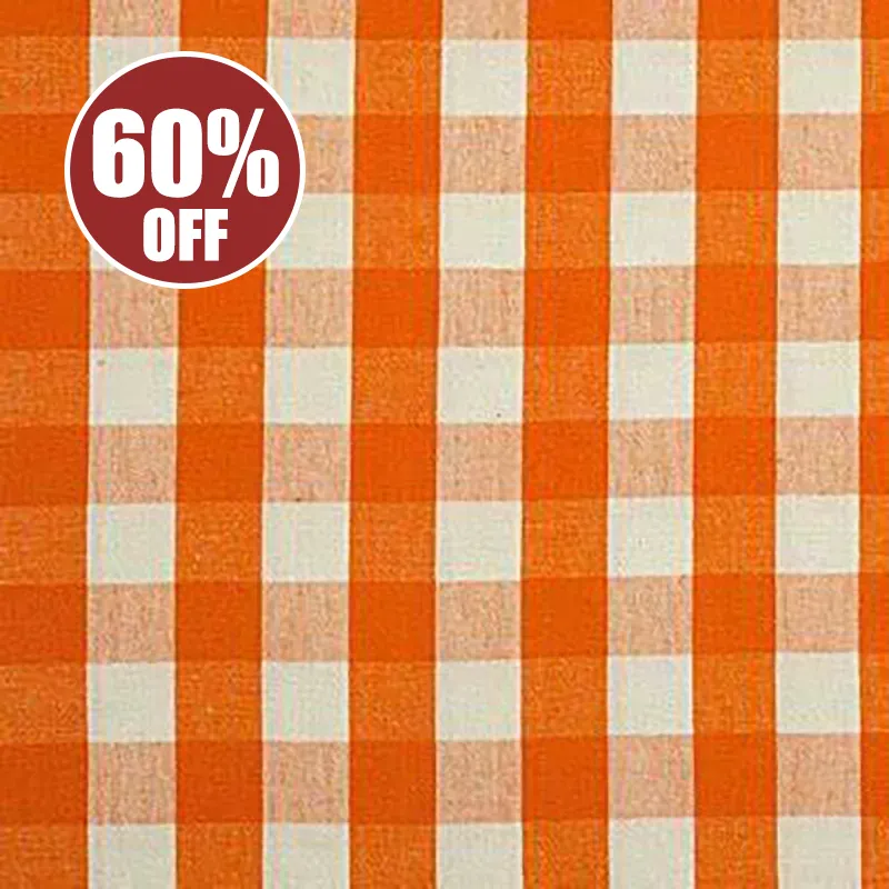 Orange check fabric new arrivals
